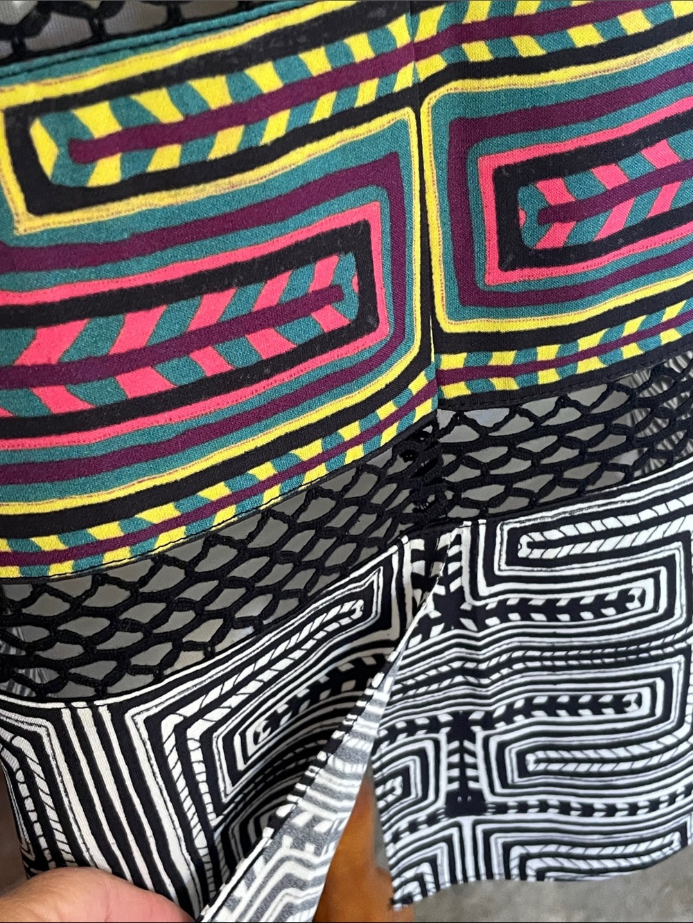 Artelier by Nicole Miller Strapless Geometric Print Tube Top - Picture 5 of 7